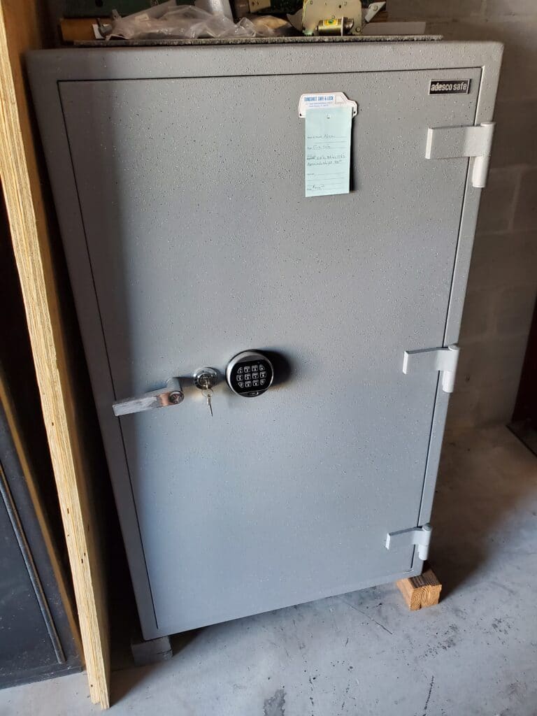 adesco safe, electronic lock, key lock, dual lock, fire safe