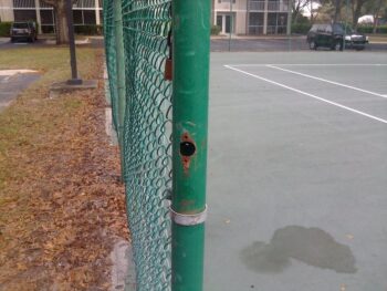 Tennis Court Gate - Before
